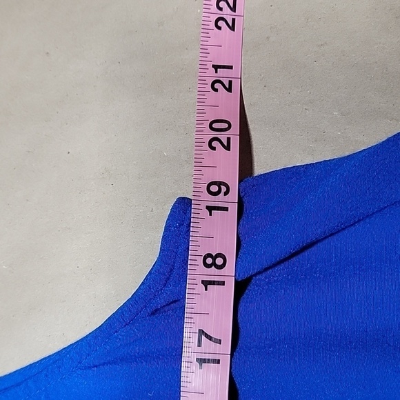 Madewell Size L Royal Blue Lakeshore Button-Back Shift Dress, Sleeveless, GUC - Picture 8 of 13